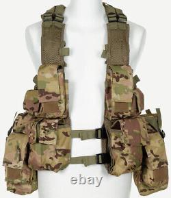 Gilet tactique militaire armée combat léger avec poches variées camouflage opérationnel