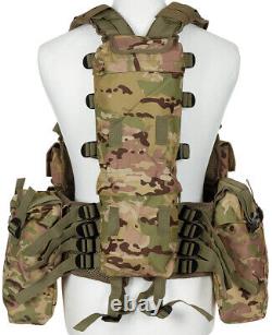 Gilet tactique militaire armée combat léger avec poches variées camouflage opérationnel