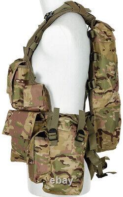 Gilet tactique militaire armée combat léger avec poches variées camouflage opérationnel