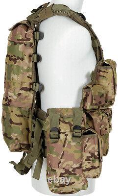Gilet tactique militaire armée combat léger avec poches variées camouflage opérationnel