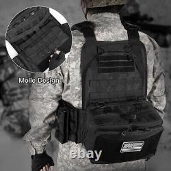 Gilet tactique militaire avec poches pour chargeurs Molle équipement d'assaut de police