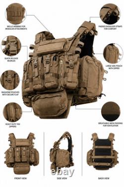 Gilet tactique militaire porte-plaques MOLLE, harnais de poitrine de combat, équipement d’airsoft et de chasse