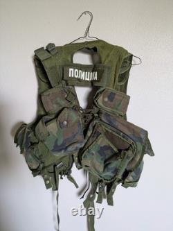 Gilet tactique serbe PJP avec poches authentique militaire