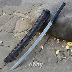 Katana de Combat Tactique Camping Survival Épée Militaire Acier 60Si2Cra Aiguisé#2795