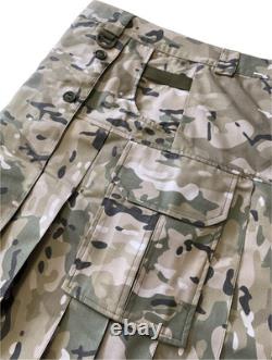 Kilt Multicam Tactique - Jupe de Combat Cargo de Style Militaire pour Hommes Édition Limitée