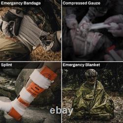 Kit de Premiers Secours Tactique Poche Molle Militaire Combat Camping Randonnée Voyage Noir