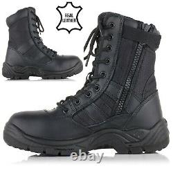 Mens Tactical Safety Steel Toe Cap Work Security Military Combat Shoe Boots Taille