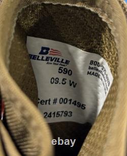 Neuf 9,5 large bottes de combat d'été USMC Belleville 590 pour homme, couleur coyote, état neuf 