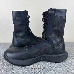 Nike SFB B1 Triple Black Leather Tactical Military Boots Men's Size 8 translates to 'Bottes militaires tactiques en cuir noir intégral Nike SFB B1 pour hommes, taille 8.'
