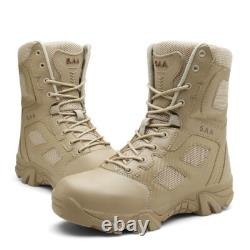 Nouveaux Bottes de Randonnée Militaires pour Hommes, Chaussures Tactiques de Combat Extérieures Antidérapantes