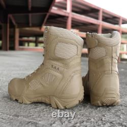 Nouveaux Bottes de Randonnée Militaires pour Hommes, Chaussures Tactiques de Combat Extérieures Antidérapantes