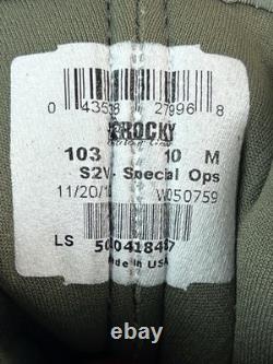 Nouvelles bottes militaires tactiques Rocky S2V pour homme, taille 10 M, vert sauge 103, combat, neuves
