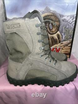 Nouvelles bottes militaires tactiques Rocky S2V pour homme, taille 9 1/2 (9,5), vert sauge 103-1, combat