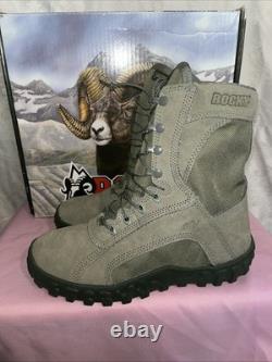 Nouvelles bottes militaires tactiques Rocky S2V pour homme, taille 9 1/2 (9,5), vert sauge 103-1, combat