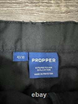 Pantalon cargo tactique militaire de combat Propper Battle pour homme 42x30 noir Shield+