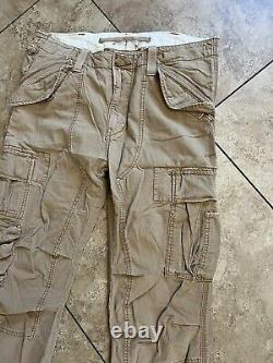 Pantalon de combat utilitaire militaire paratrooper Polo Ralph Lauren vintage 34x32