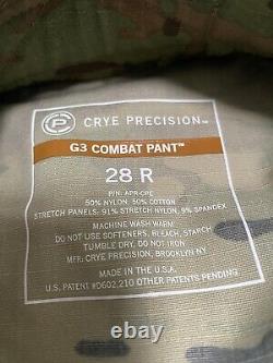 Pantalons de combat Crye Precision Multicam G3 28 REGULAR Militaire tactique