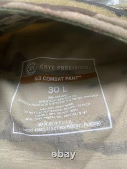 Pantalons de combat Crye Precision Multicam G3 30 LONG tactiques militaires