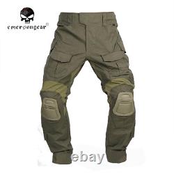 Pantalons de combat Emerson Military Gen3 Airsoft tactiques BDU avec protection des genoux