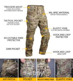 Pantalons de combat Emersongear G3 pour hommes, camouflage cargo, trousers Airsoft militaires RG