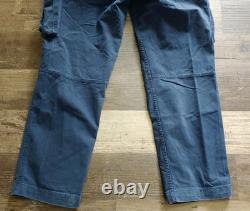 Pantalons de combat militaires Polo Ralph Lauren bleu cargo poche chino 36x32 pour hommes
