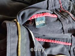 Pantalons de combat militaires Polo Ralph Lauren bleu cargo poche chino 36x32 pour hommes