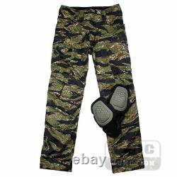 Pantalons de combat tactiques G4 militaires à rayures de tigre avec genouillères