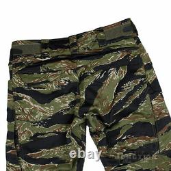 Pantalons de combat tactiques G4 militaires à rayures de tigre avec genouillères