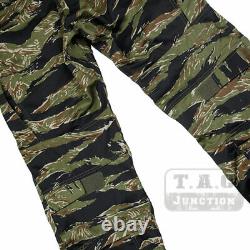 Pantalons de combat tactiques G4 militaires à rayures de tigre avec genouillères