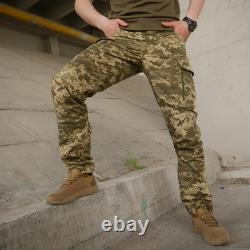 Pantalons de combat tactiques en ripstop camouflage pixel ukrainien pantalons cargo militaires