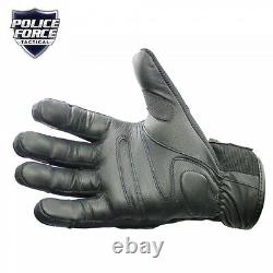 Police Militaire Swat Tactical Leather Combat Assault Hard Knuckle Shooting Glove
