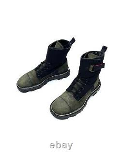 Prada Runway Leather Military Strap Tactical Combatboots