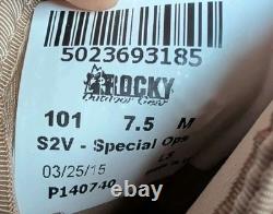 ROCKY S2V Bottes militaires tactiques de combat spéciales Ops couleur tan pour homme, taille US 7,5 M, Vibram