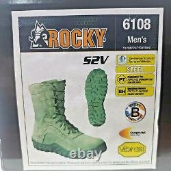 Rocky 6108 S2v Orteil D'acier Hommes Tactique Botte Militaire Sage Vert 7,5m Nib