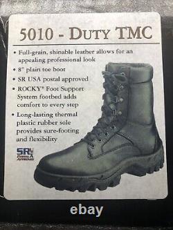 Rocky Duty Tmc Bottes Hommes 10,5 Black Tactique Poste Militaire 5010 Nouveau En Boîte