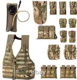 Sac à dos tactique Molle II militaire, pack d'assaut, gilet de combat FLC