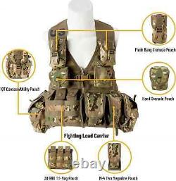 Sac à dos tactique Molle II militaire, pack d'assaut, gilet de combat FLC
