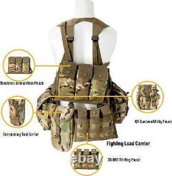 Sac à dos tactique Molle II militaire, pack d'assaut, gilet de combat FLC