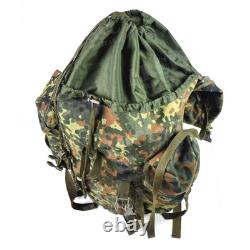 Sac à dos tactique militaire allemand original 65L Rucksack de combat camouflage Flecktarn