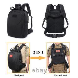 Sac à dos tactique multifonctionnel combiné avec gilet militaire d'assaut pour combat