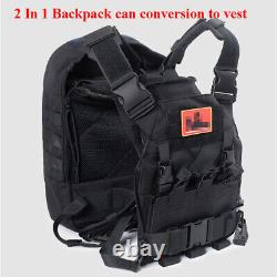 Sac à dos tactique multifonctionnel combiné avec gilet militaire d'assaut pour combat