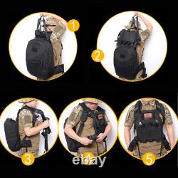 Sac à dos tactique multifonctionnel combiné avec gilet militaire d'assaut pour combat