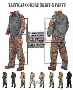 Tactical Army Combat Uniform Military Atacs Acu Camo Shirt & Pants Pour Hommes