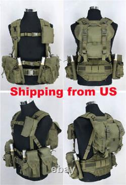 Tactiques de combat militaire russes Smersh Gilet de poitrine vert Set AK