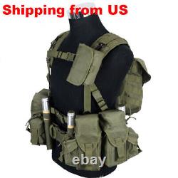 Tactiques de combat militaire russes Smersh Gilet de poitrine vert Set AK