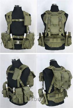 Tactiques de combat militaire russes Smersh Gilet de poitrine vert Set AK