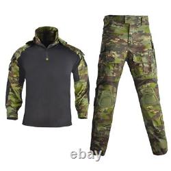 Tenue militaire de travail: chemises de camouflage tactique, pantalons cargo, combinaison de l'armée.