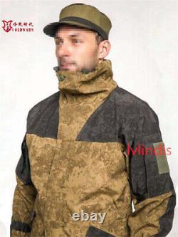 Traduisez ce titre en français : Costume de combat tactique en polaire Gorka-3 Militaire d'origine russe pour hommes, camouflage.