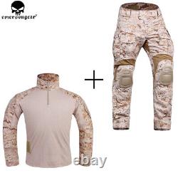 Uniforme de combat EMERSON G3 pour hommes, chemise et pantalon tactiques militaires BDU Gen3 pour activités en extérieur.