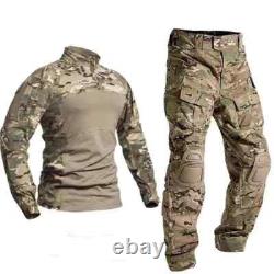 Uniforme militaire tactique d'été multicam, combinaison de combat multicam, vêtements tactiques.